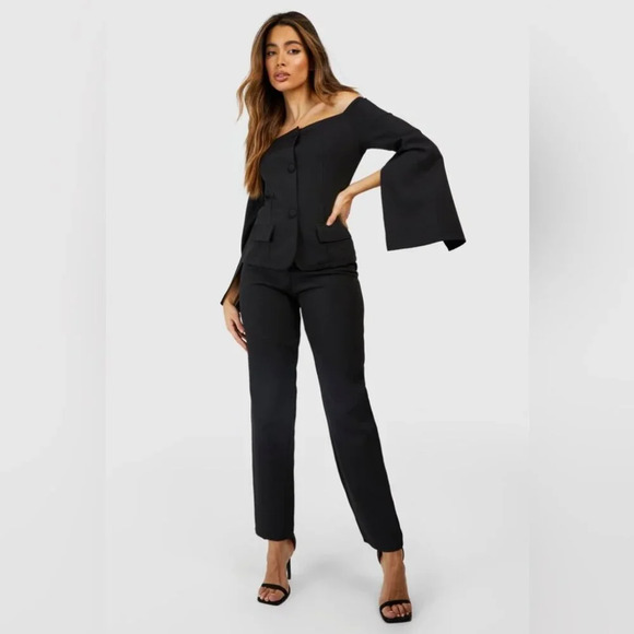 BOOHOO black trousers dress pants - Picture 2 of 5